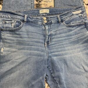 BKE Women's Light Blue High Rise Jeans